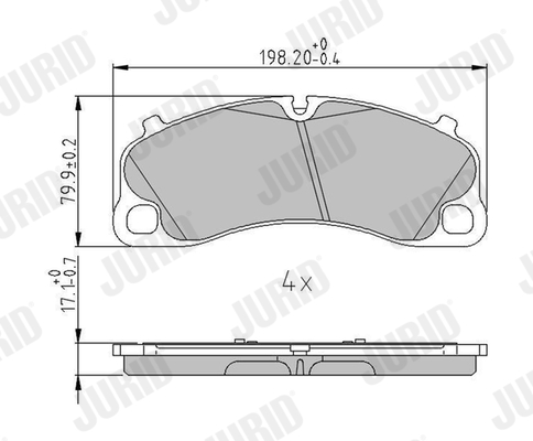 Brake Pad Set, disc brake - 573999J JURID