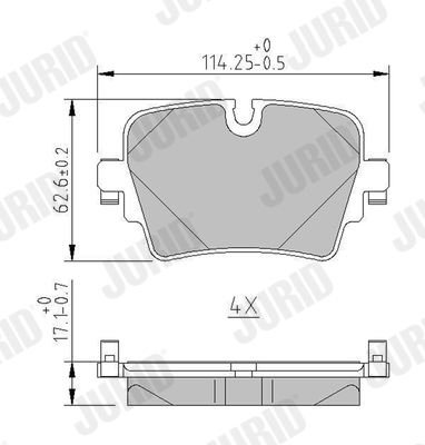 Brake Pad Set, disc brake - 574000J JURID