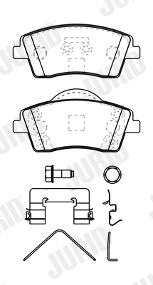 Brake Pad Set, disc brake - 574040J JURID