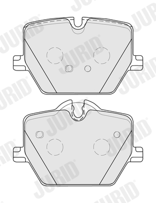 Brake Pad Set, disc brake - 574079J JURID
