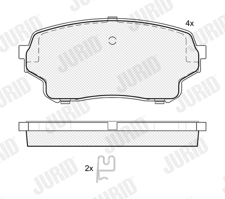 Brake Pad Set, disc brake - 574095J JURID