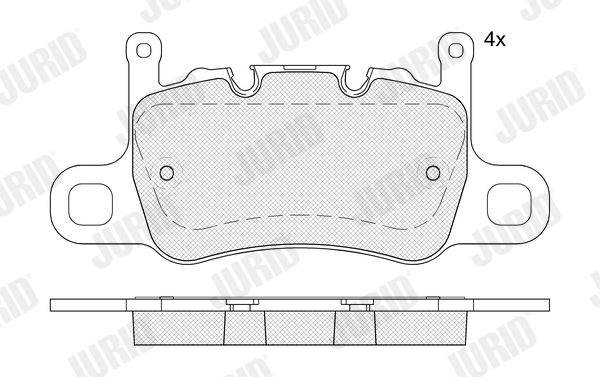 Комплект тормозных колодок, дисковый тормоз - 574103J JURID