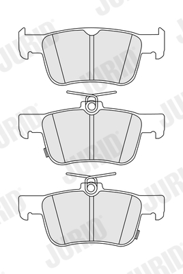 Brake Pad Set, disc brake - 574163J JURID