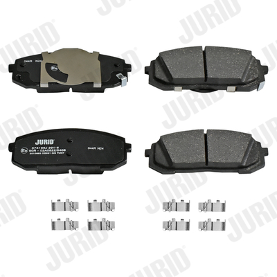 Комплект тормозных колодок, дисковый тормоз - 574166J JURID