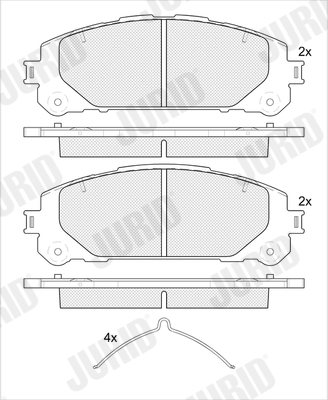Brake Pad Set, disc brake - 574206J JURID