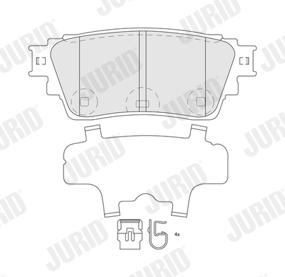 Brake Pad Set, disc brake - 574268J JURID