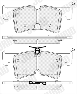 Brake Pad Set, disc brake - 574281J JURID