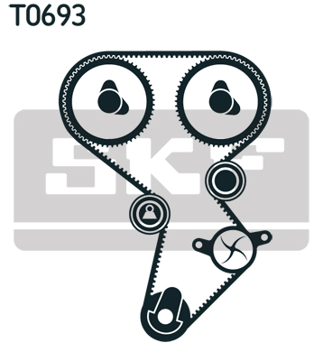 Water Pump & Timing Belt Set - VKMC 95624 SKF