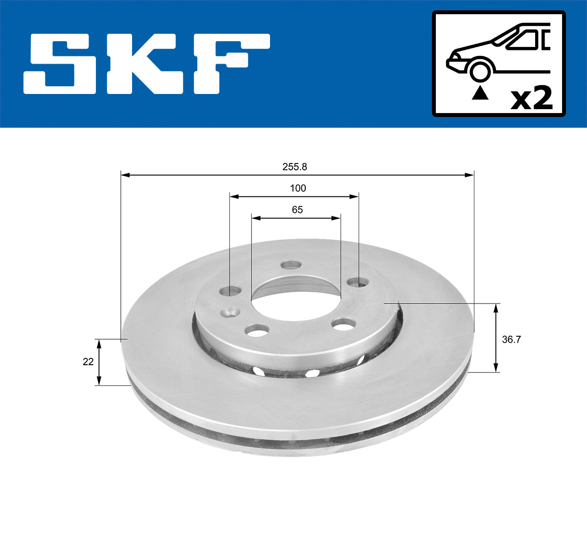 Brake Disc - VKBD 80003 V2 SKF