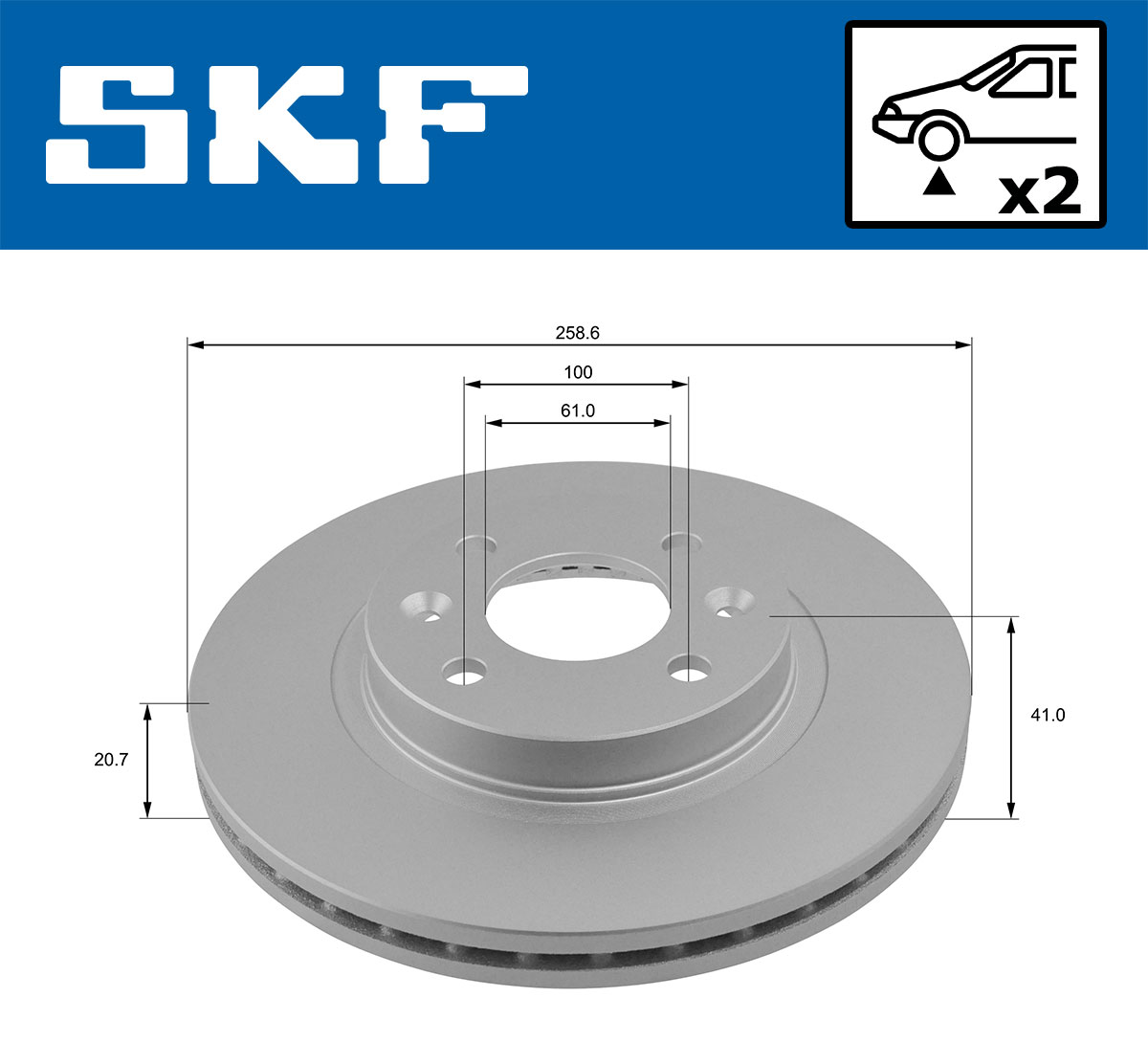 Brake Disc - VKBD 80011 V2 SKF
