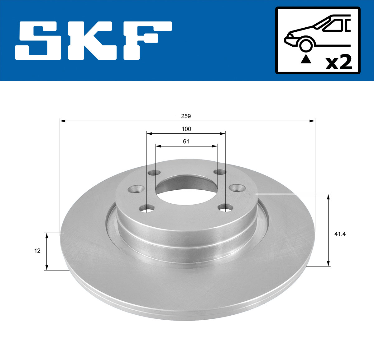 Тормозной диск - VKBD 80025 S2 SKF