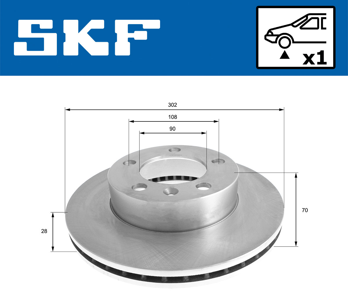 Brake Disc - VKBD 80035 V1 SKF