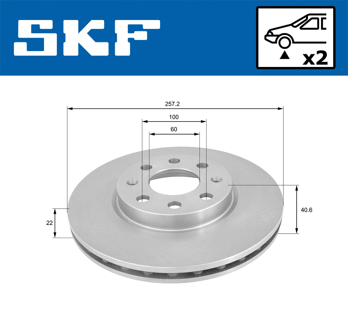 Тормозной диск - VKBD 80038 V2 SKF