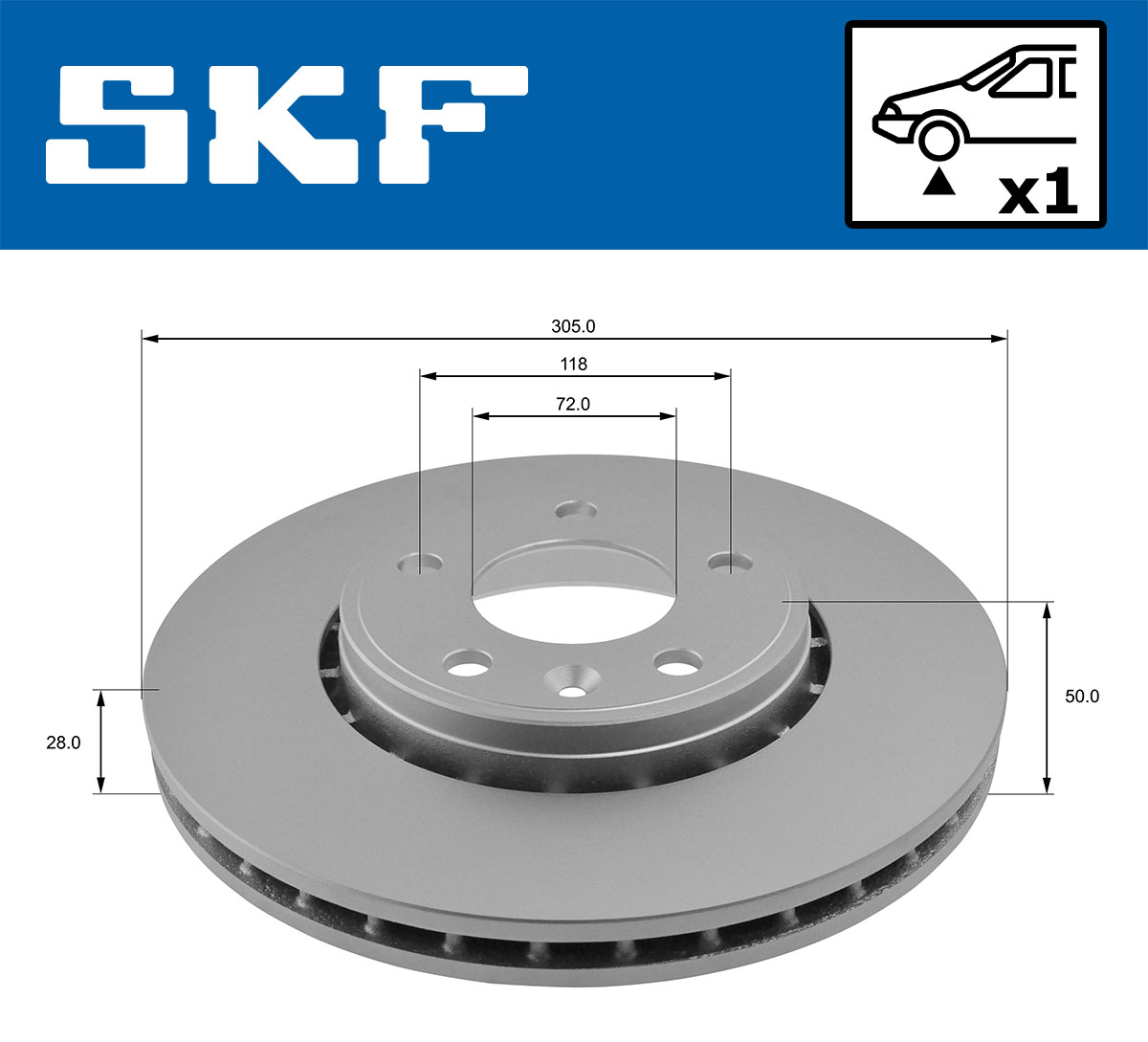 Brake Disc - VKBD 80046 V1 SKF