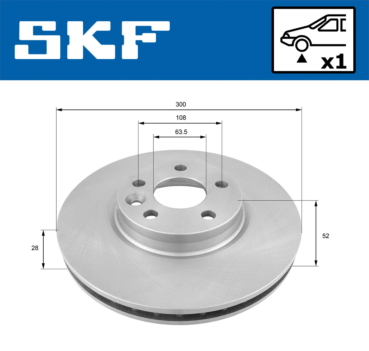 Brake Disc - VKBD 80056 V1 SKF