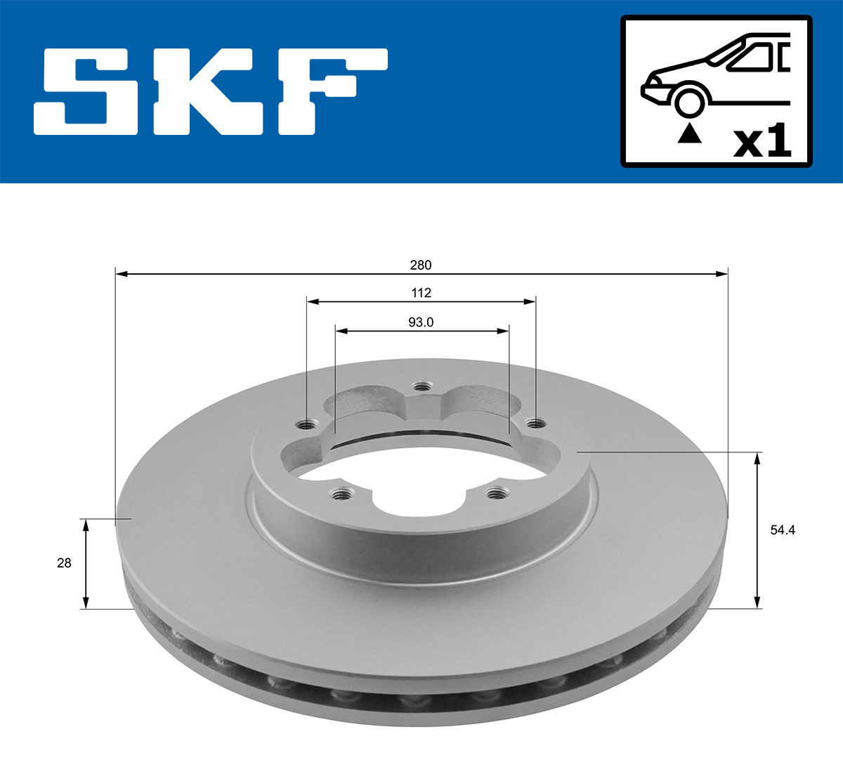 Brake Disc - VKBD 80066 V1 SKF