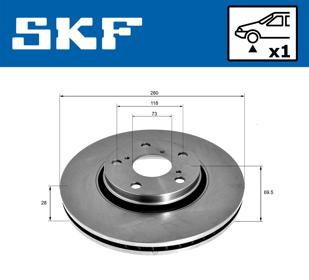 Discofreno - VKBD 80077 V1 SKF