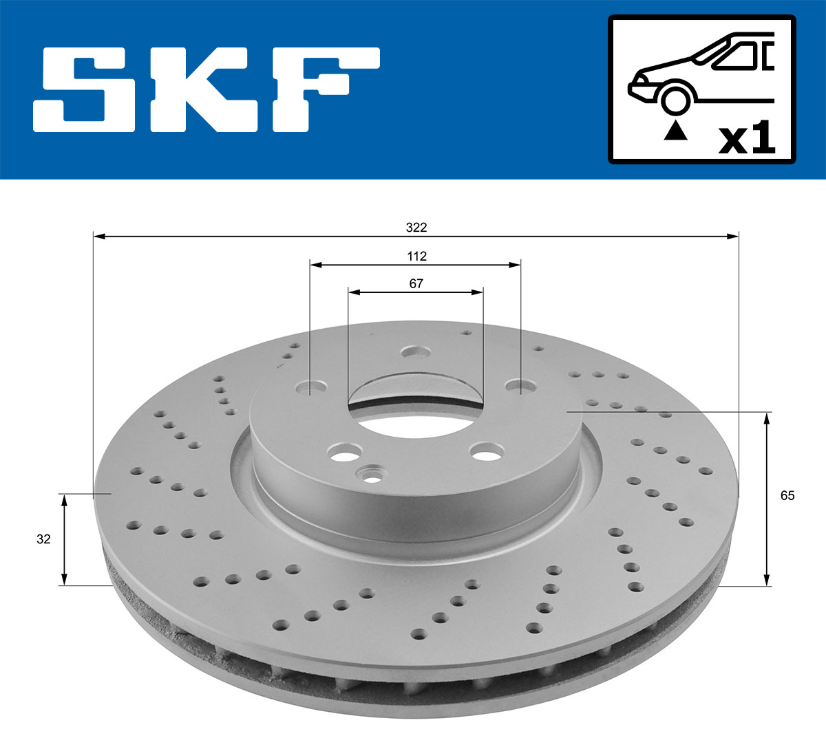 Brake Disc - VKBD 80085 V1 SKF