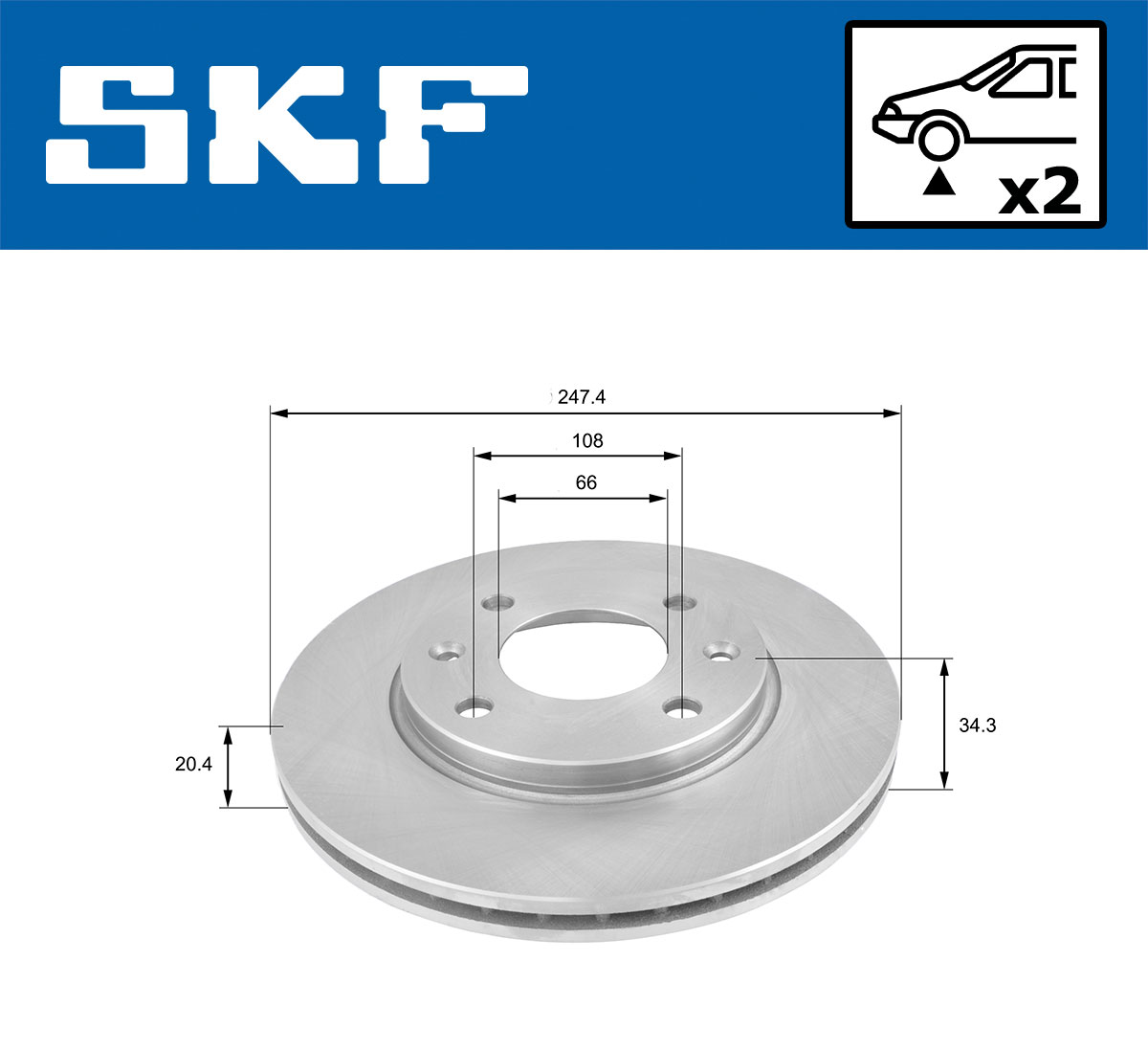 Brake Disc - VKBD 80092 V2 SKF