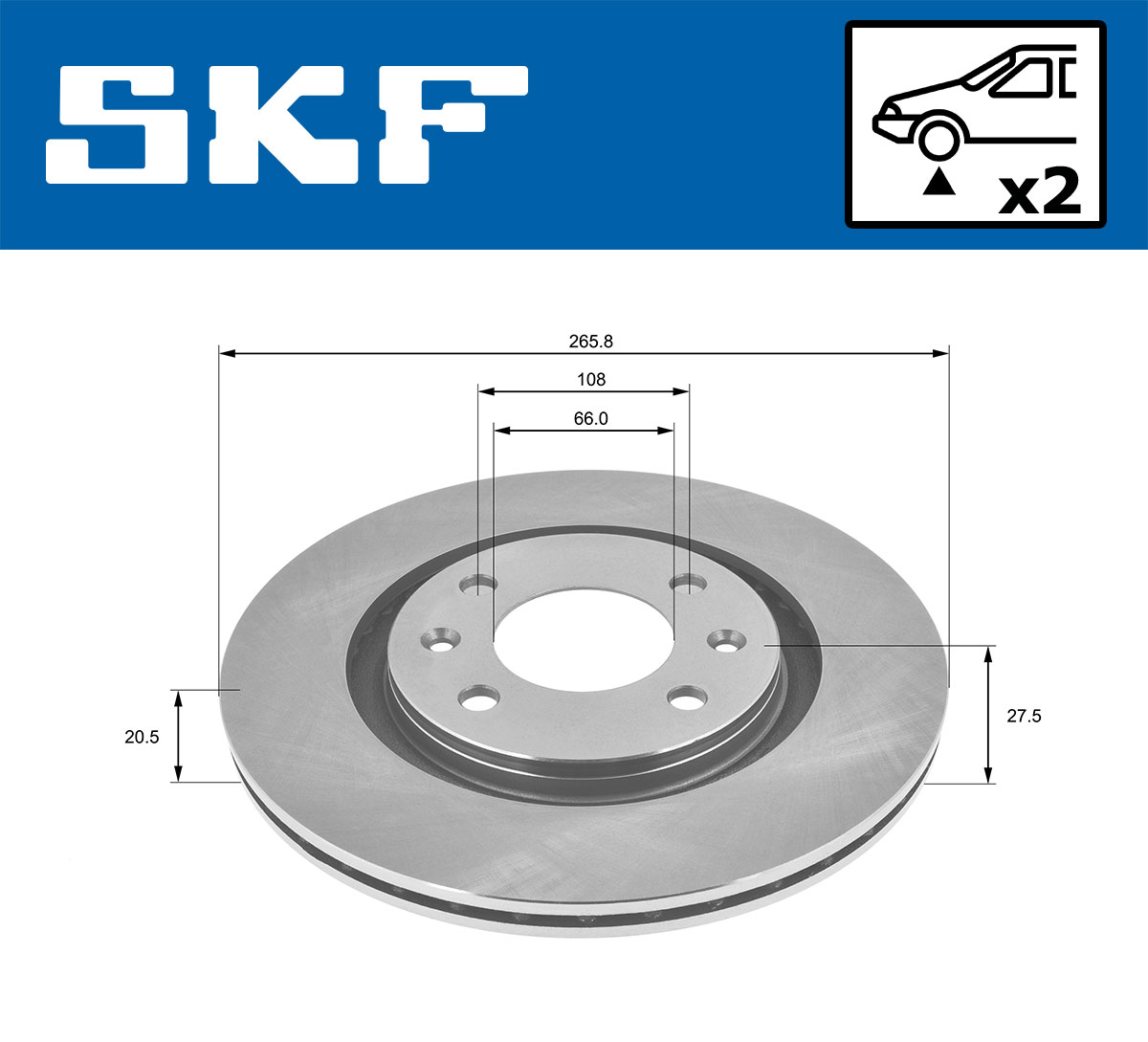Brake Disc - VKBD 80094 V2 SKF