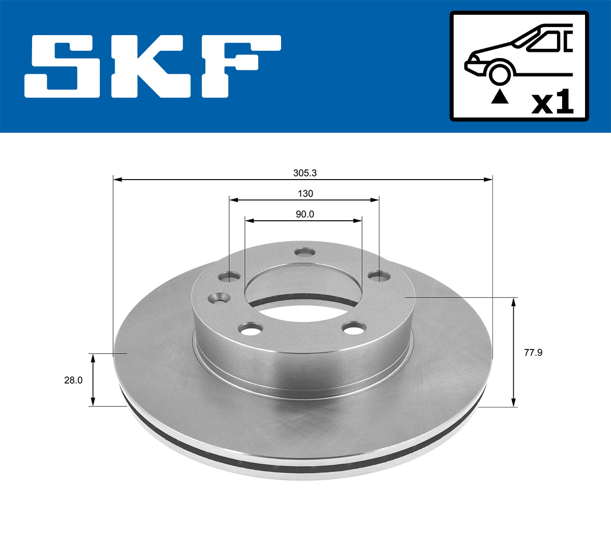 Brake Disc - VKBD 80109 V1 SKF