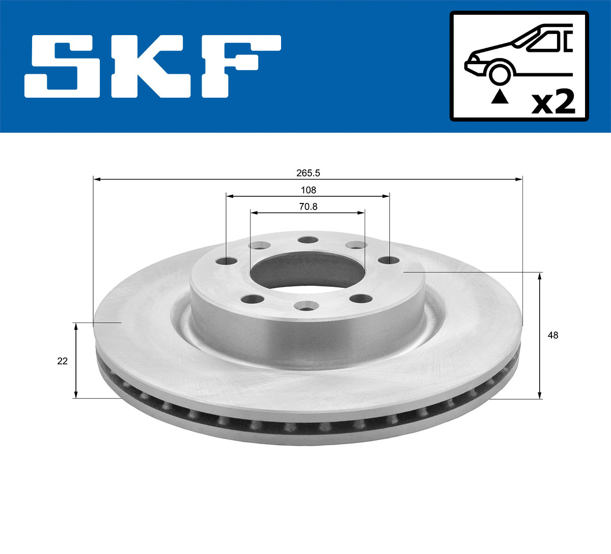 Тормозной диск - VKBD 80113 V2 SKF