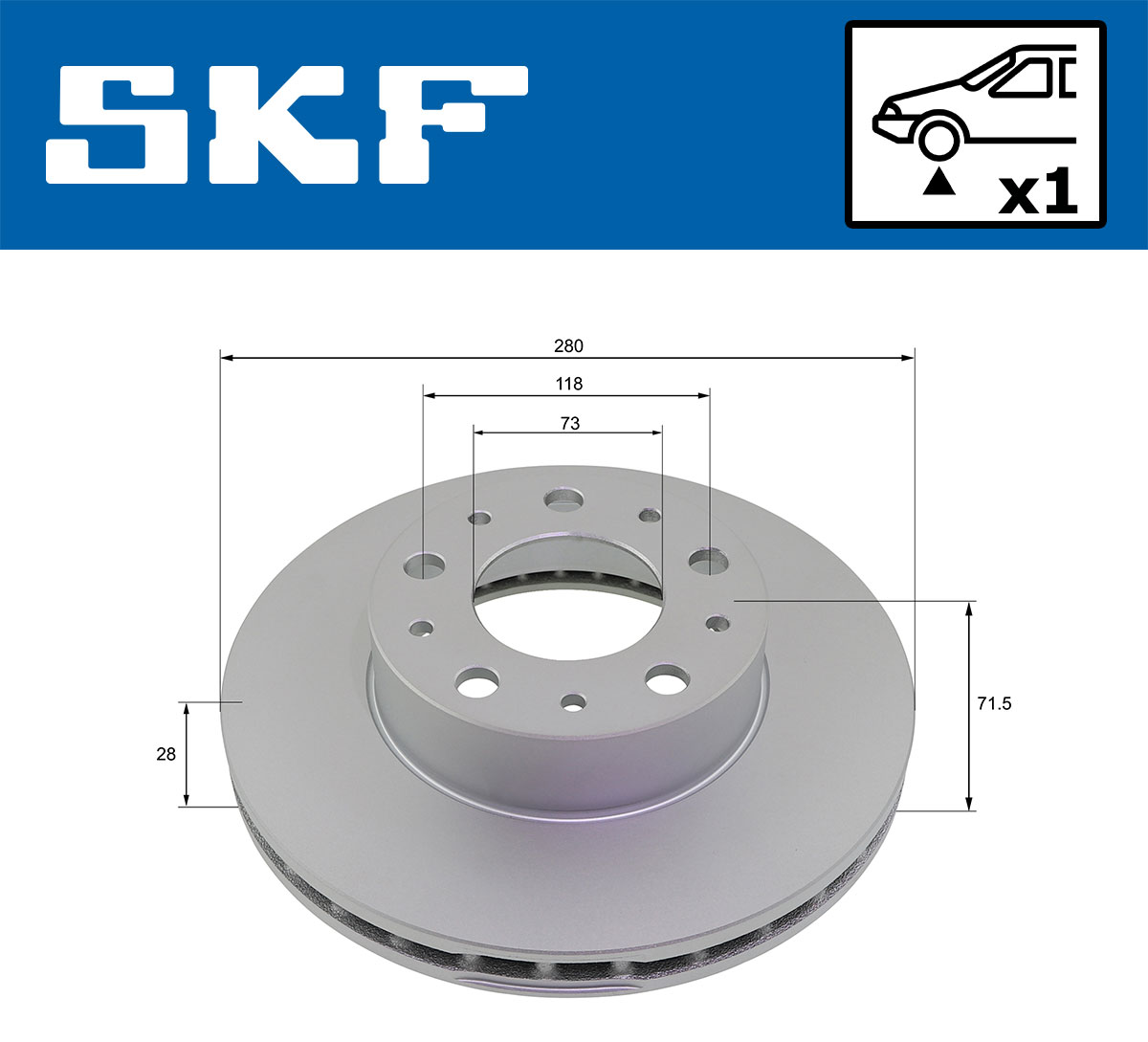 Brake Disc - VKBD 80139 V1 SKF