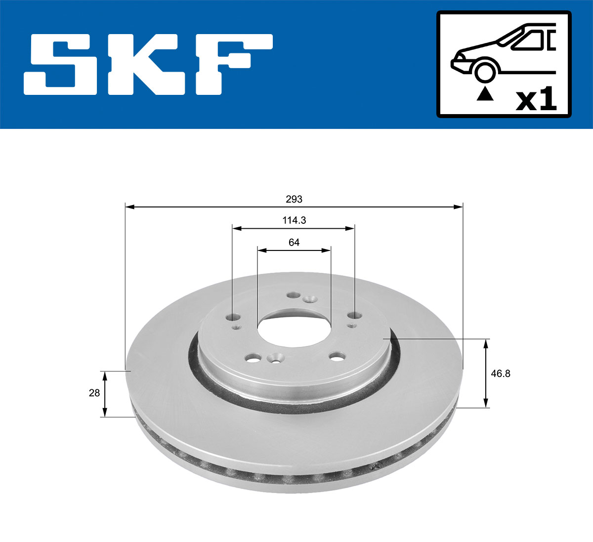 Brake Disc - VKBD 80141 V1 SKF
