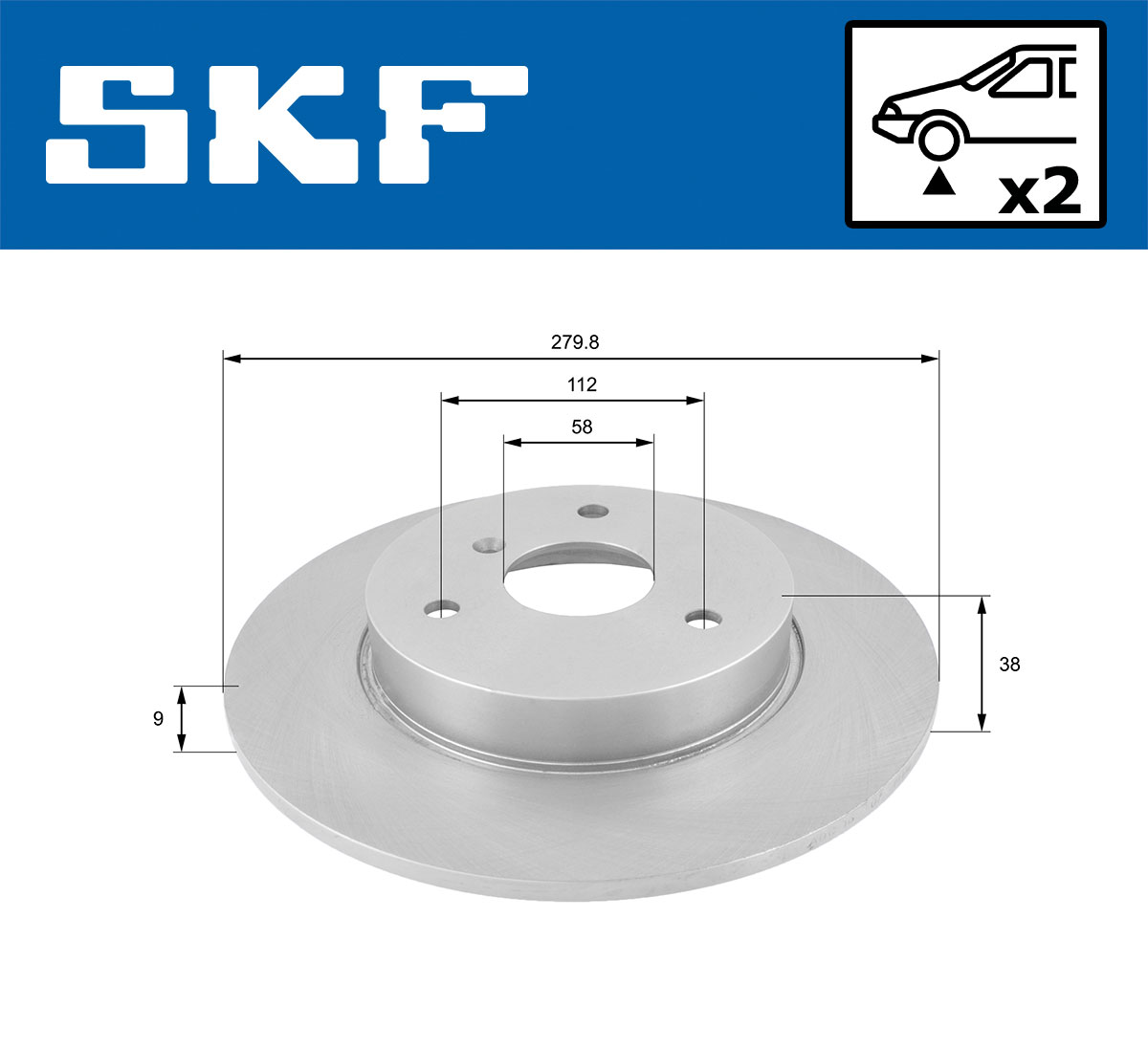 Discofreno - VKBD 80142 S2 SKF