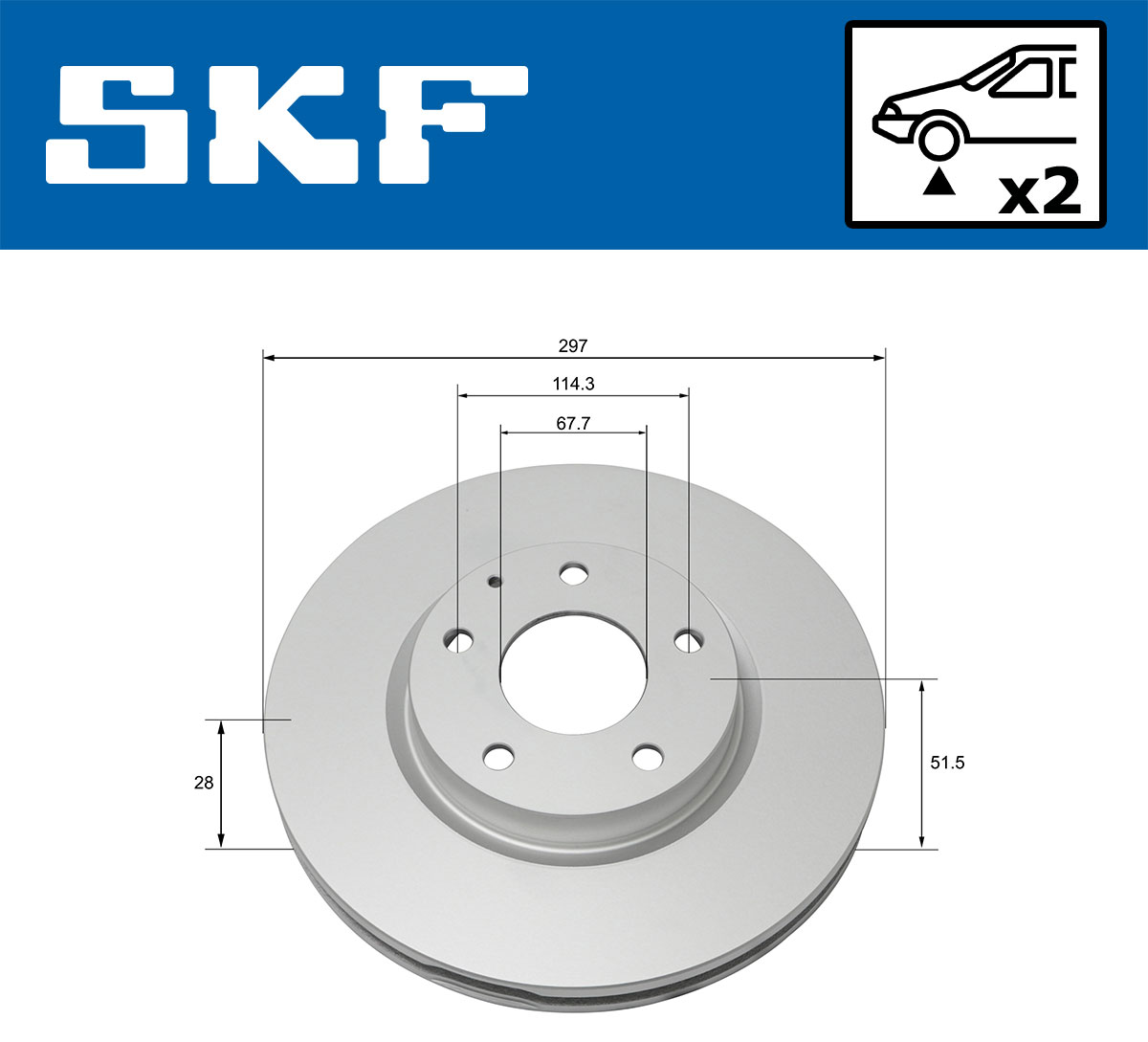 Brake Disc - VKBD 80147 V2 SKF