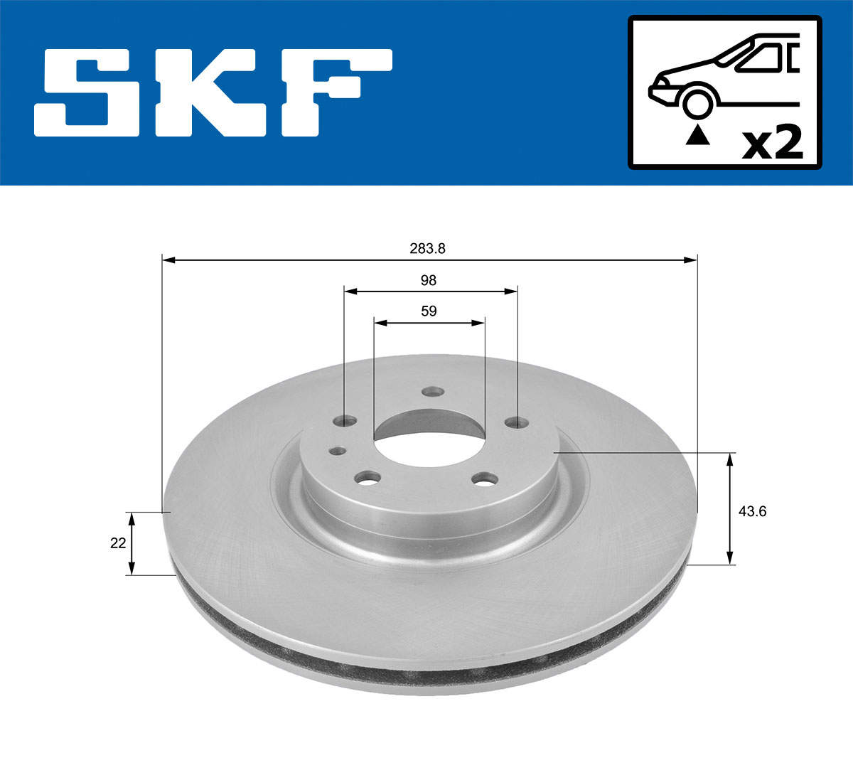 Brake Disc - VKBD 80150 V2 SKF