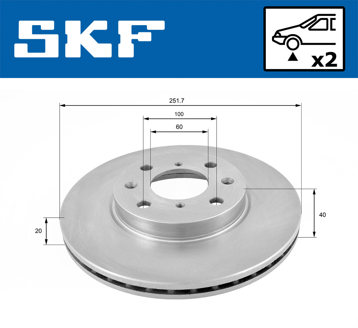 Brake Disc - VKBD 80167 V2 SKF