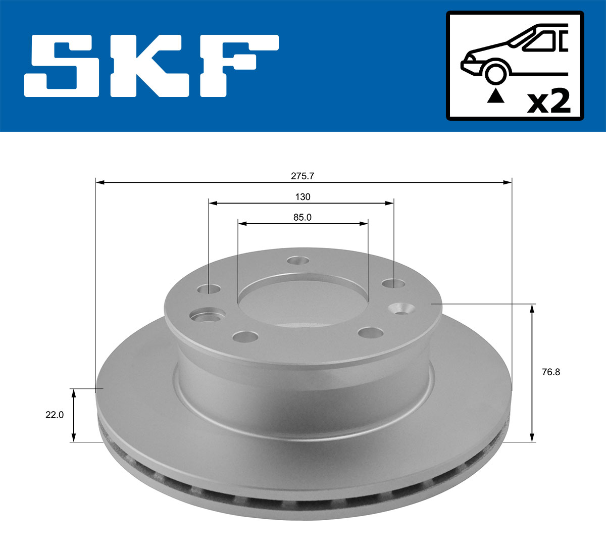 Brake Disc - VKBD 80174 V2 SKF