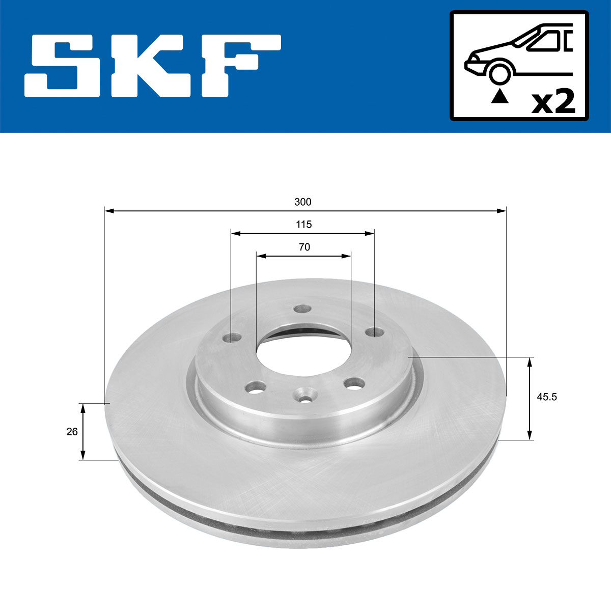 Brake Disc - VKBD 80194 V2 SKF