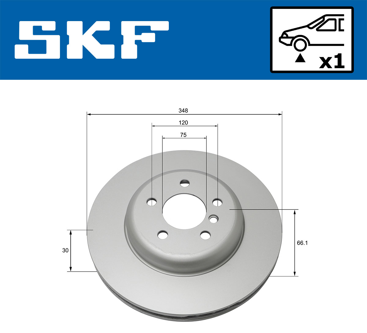 Brake Disc - VKBD 80197 V1 SKF