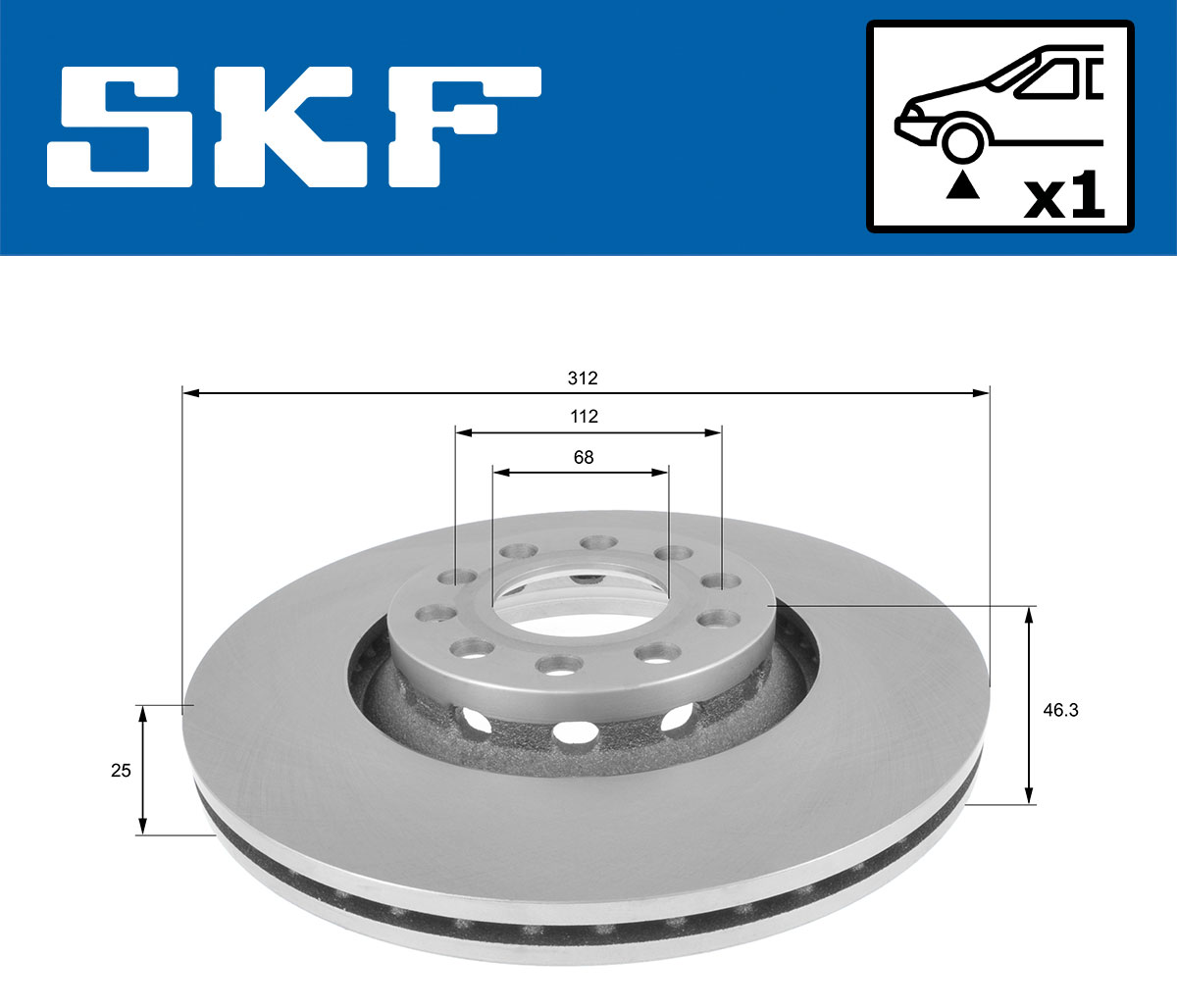 Brake Disc - VKBD 80242 V1 SKF
