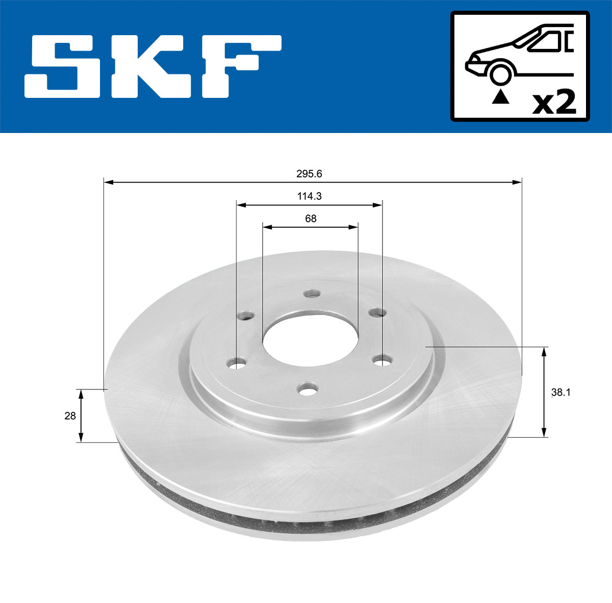 Тормозной диск - VKBD 80280 V2 SKF