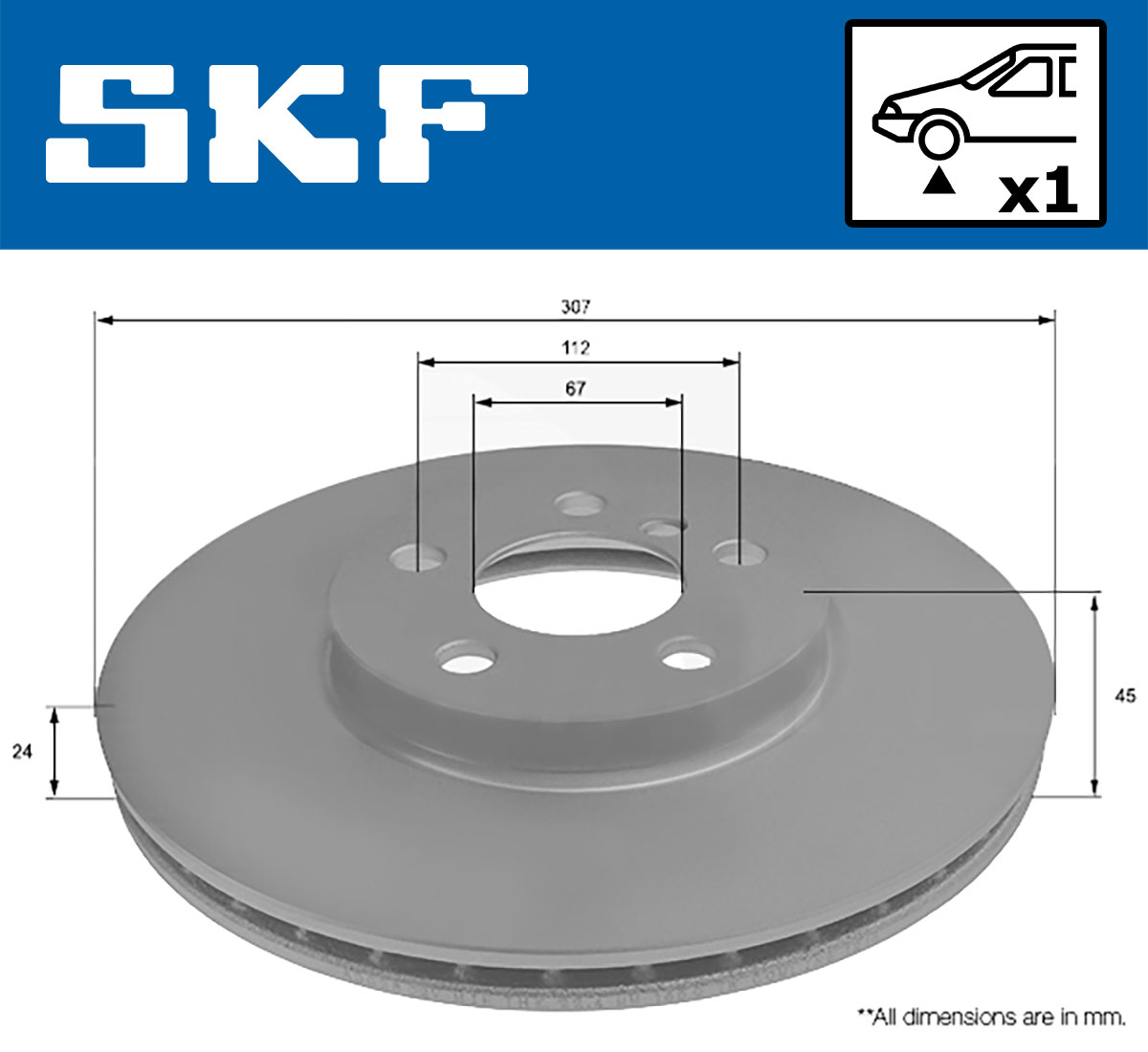 Brake Disc - VKBD 80304 V1 SKF