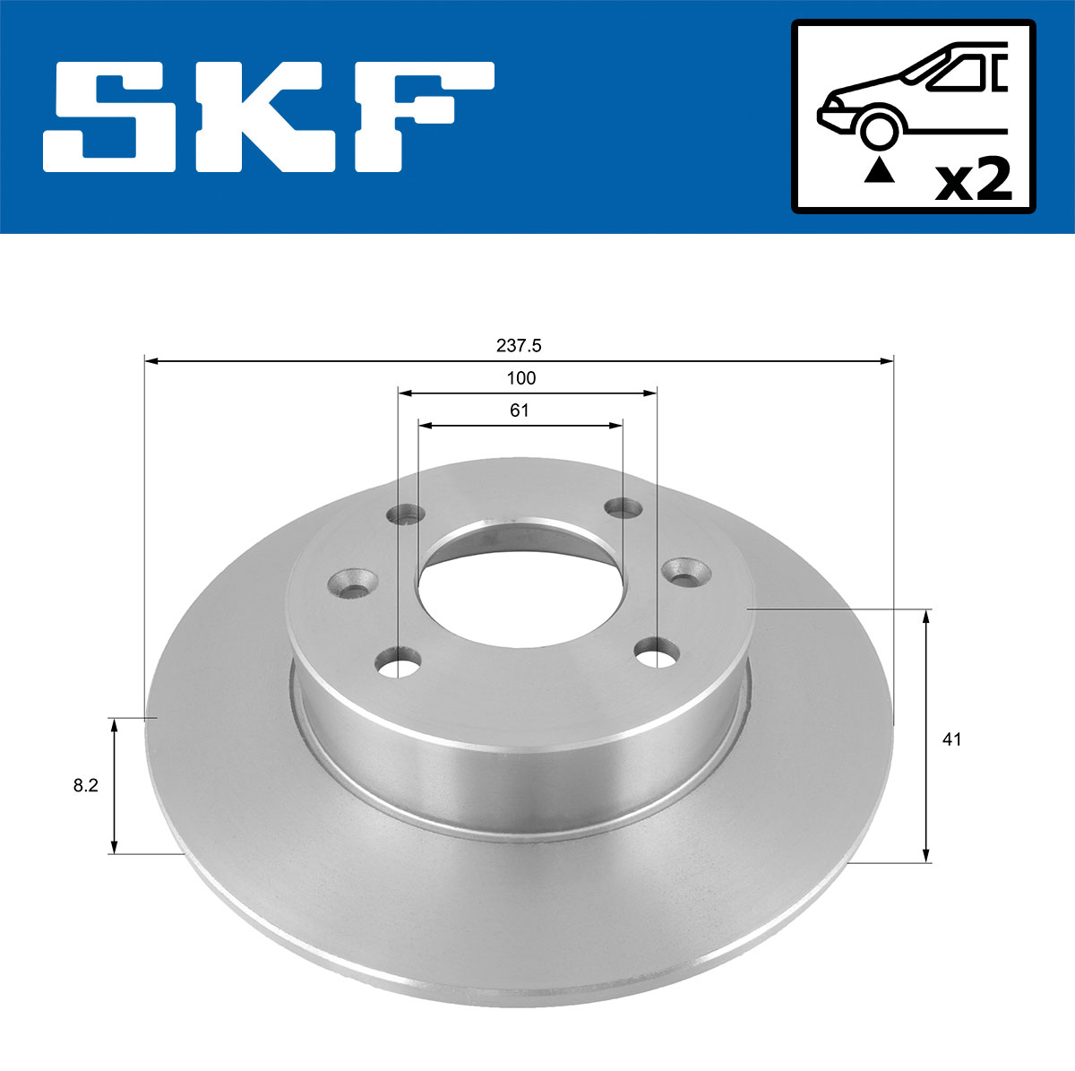 Brake Disc - VKBD 80308 S2 SKF