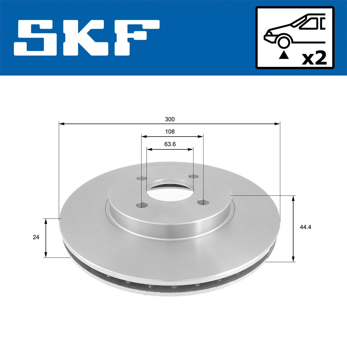 Тормозной диск - VKBD 80334 V2 SKF