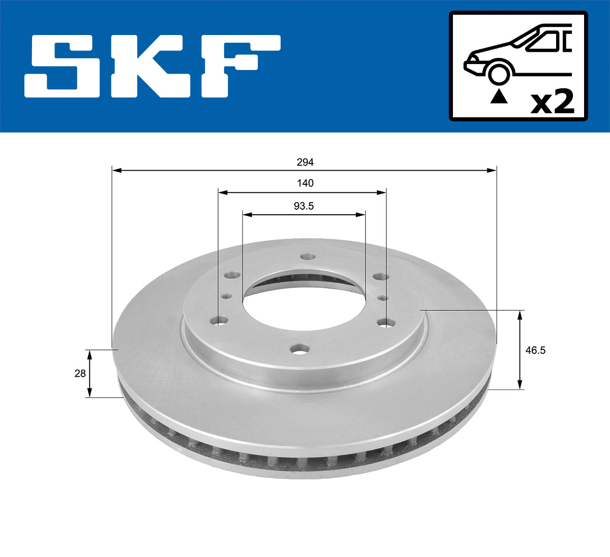 stabdžių diskas - VKBD 80340 V2 SKF