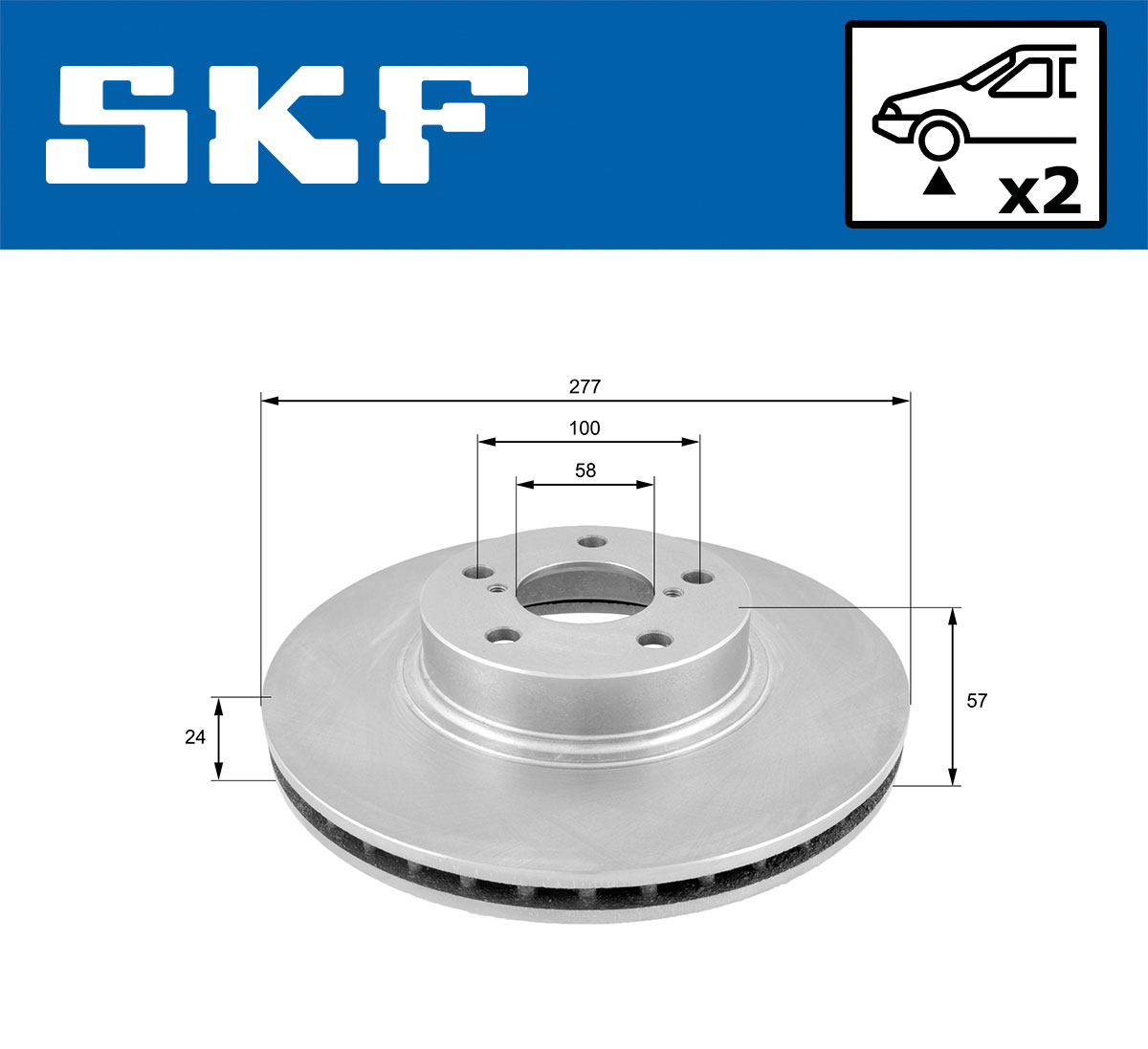 Тормозной диск - VKBD 80341 V2 SKF