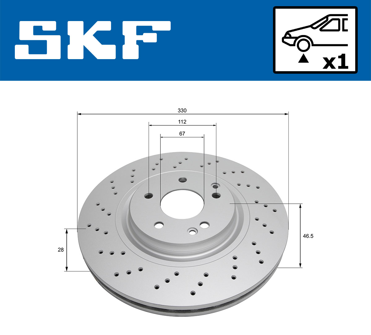 Тормозной диск - VKBD 80348 V1 SKF