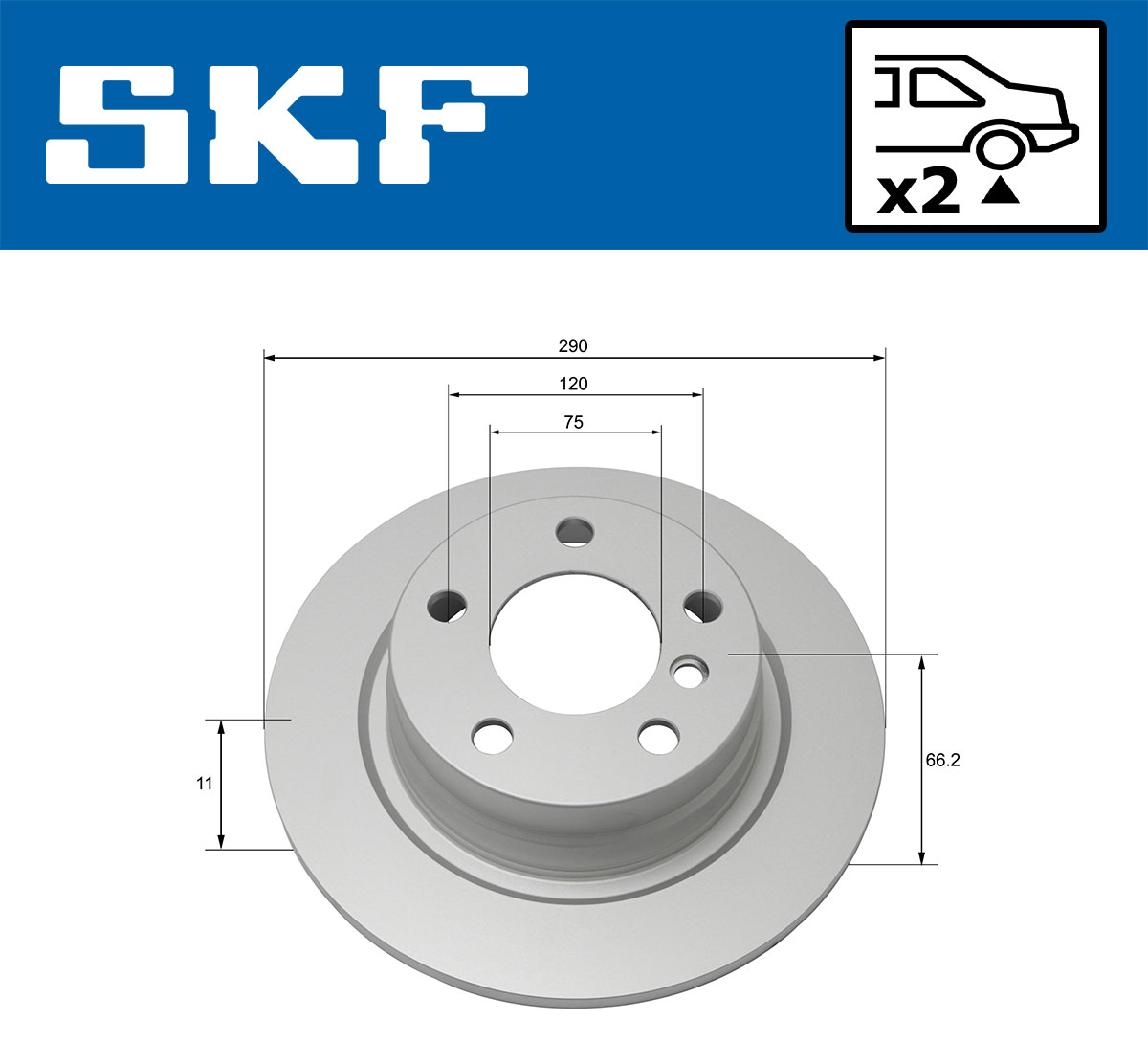 Тормозной диск - VKBD 90107 S2 SKF