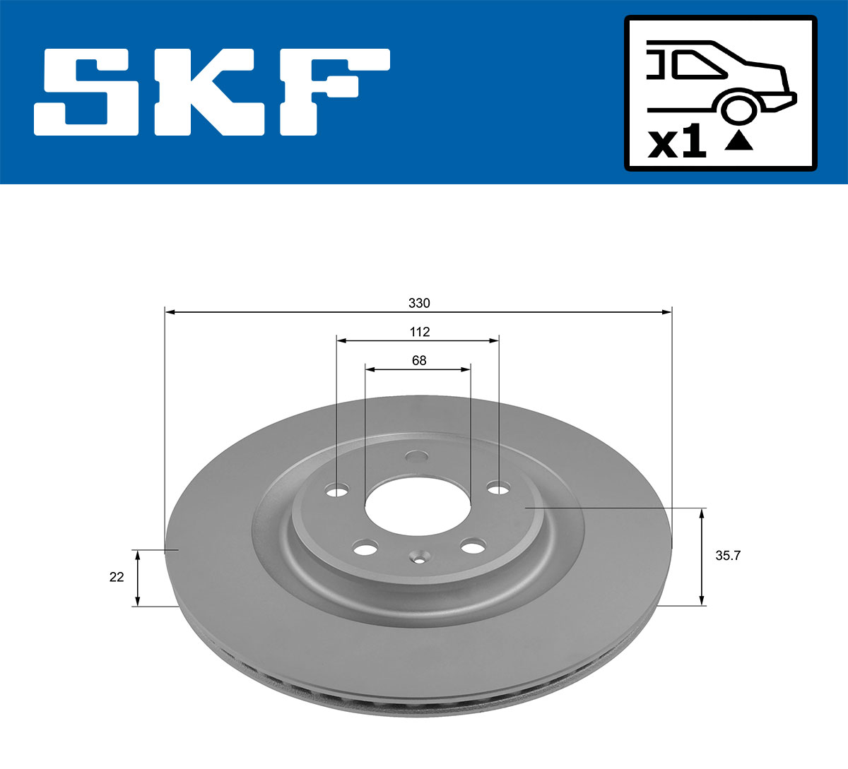 Brake Disc - VKBD 90243 V1 SKF