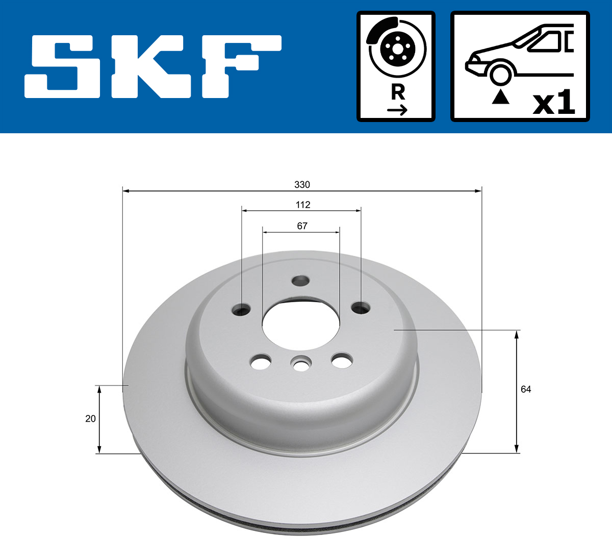 Discofreno - VKBD 91339 V1 SKF
