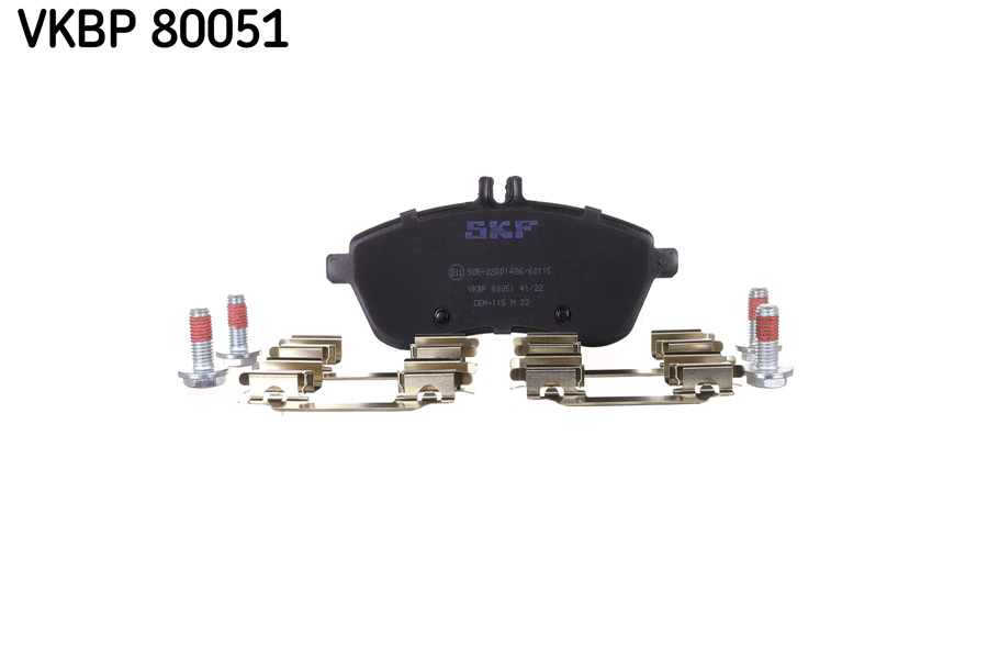 Комплект тормозных колодок, дисковый тормоз - VKBP 80051 SKF