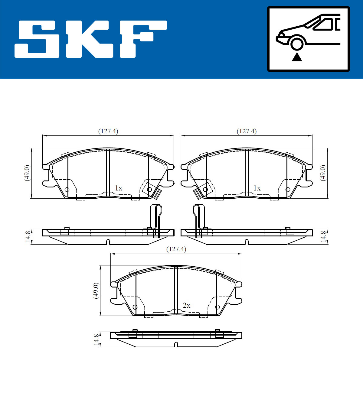 Brake Pad Set, disc brake - VKBP 80286 A SKF