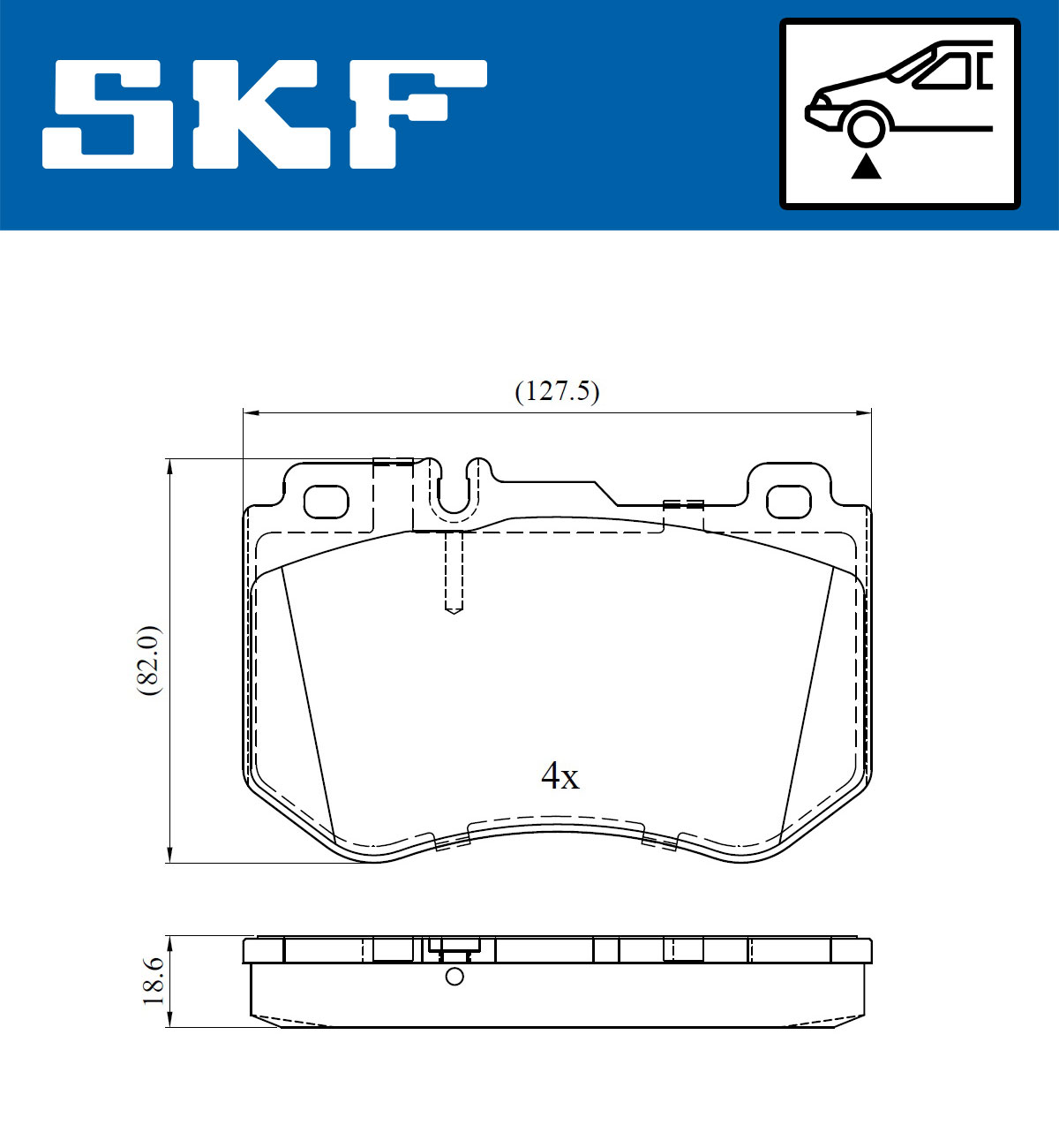 Brake Pad Set, disc brake - VKBP 80287 SKF