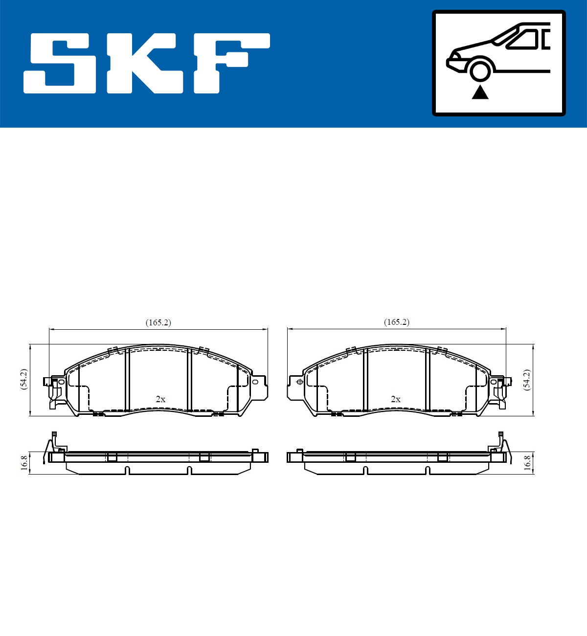 Brake Pad Set, disc brake - VKBP 80339 SKF